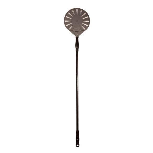 Dr. Pizza perforált alumínium pizzaforgató lapát elölnézetből